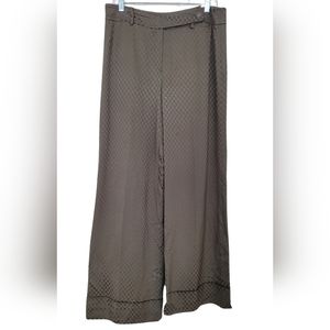 GIORGIO ARMANI Vintage Wide-Leg Palazzo Silk Blend Trousers for Women - XL